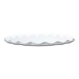 Delfin 15" x 1" White Round Ruffle Tray