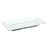 Delfin 15" x 8" White Rectangular Pacific Rim Tray