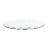 Delfin 11" x 1" White Round Ruffle Tray