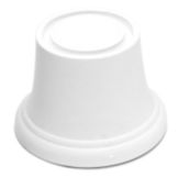Delfin 5.5" x 5.5" x 3.75" White Round Pedestal