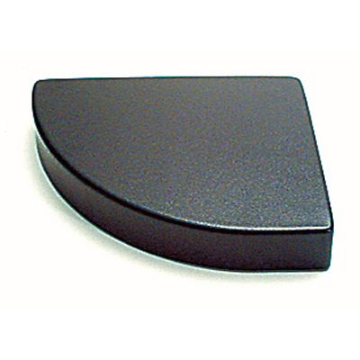 Delfin 12" x 10" x 2" Black Convex Left Step Riser