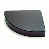 Delfin 12" x 10" x 2" Black Convex Left Step Riser