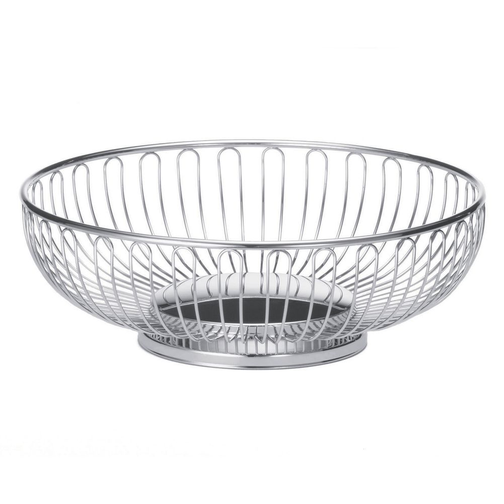 Tablecraft Chalet Chrome Plated 8-1/4" x 2-3/4" Round Basket
