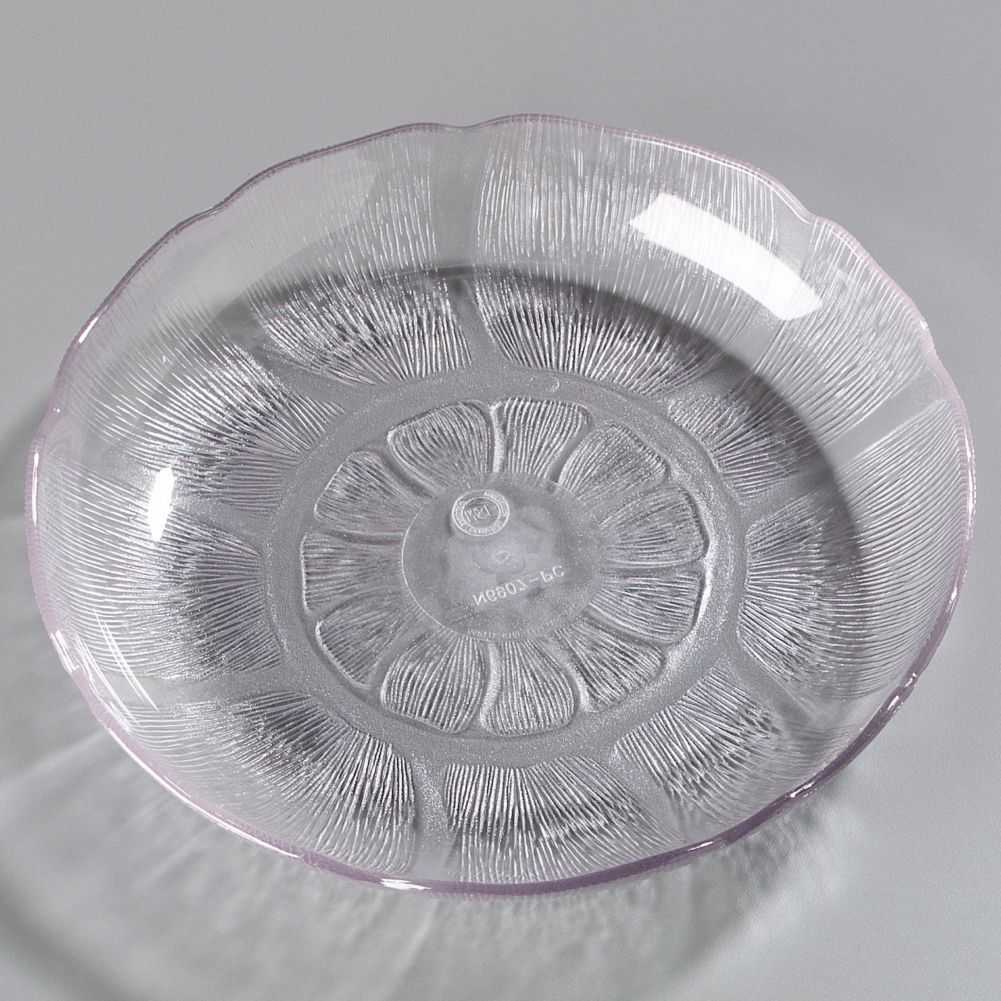 Carlisle Petal Mist Soup / Salad Plate, Clear, 23.9oz