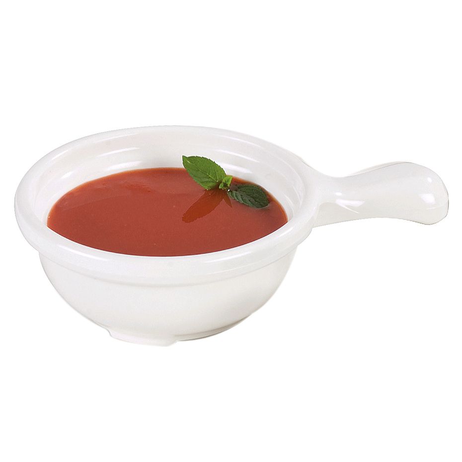 Handled Soup Bowl, White, 12 oz