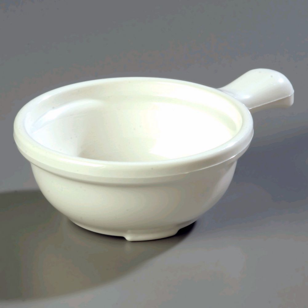 Handled Soup Bowl, White, 12 oz