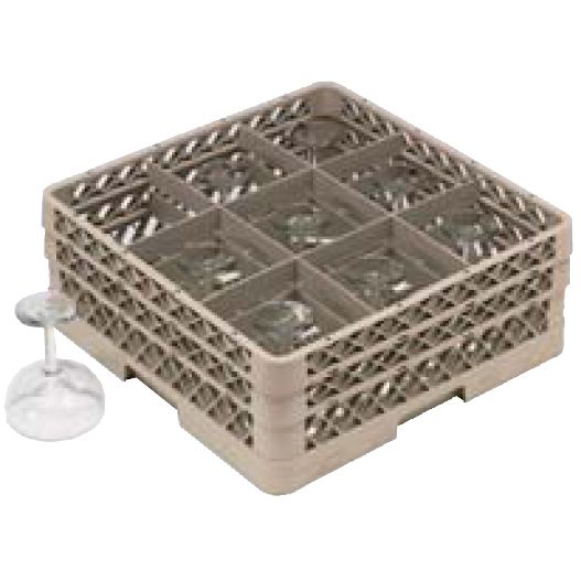 Traex&reg; Beige 9 Compartment 2 Extender Glass Rack