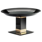 Cal-Mil&reg; 12" Black w/Gold Trim Pedestal