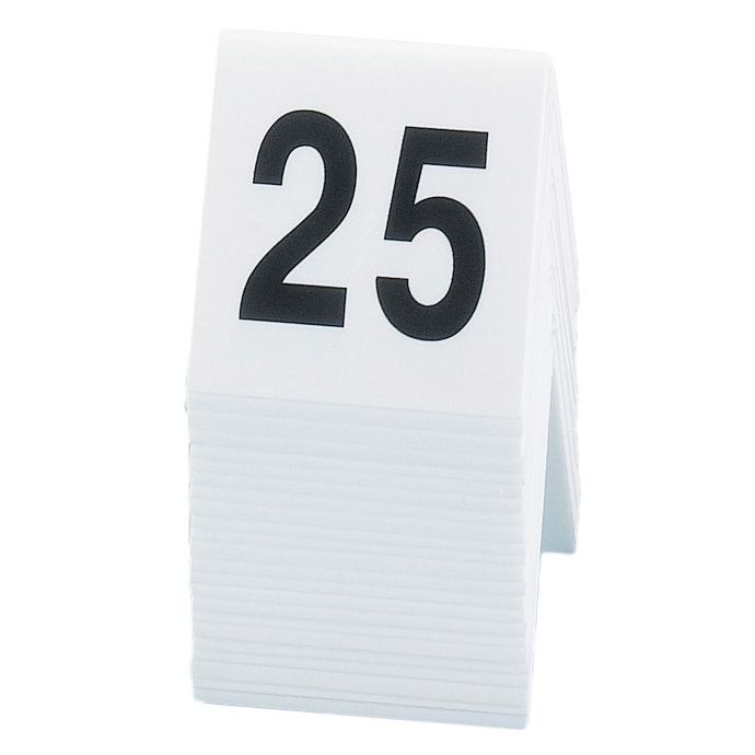 Cal-Mil&reg; White with Black Tent Tags (No. 26-50)