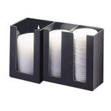 Cal-Mil&reg; Black 3 Compartment Modular Lid Organizer