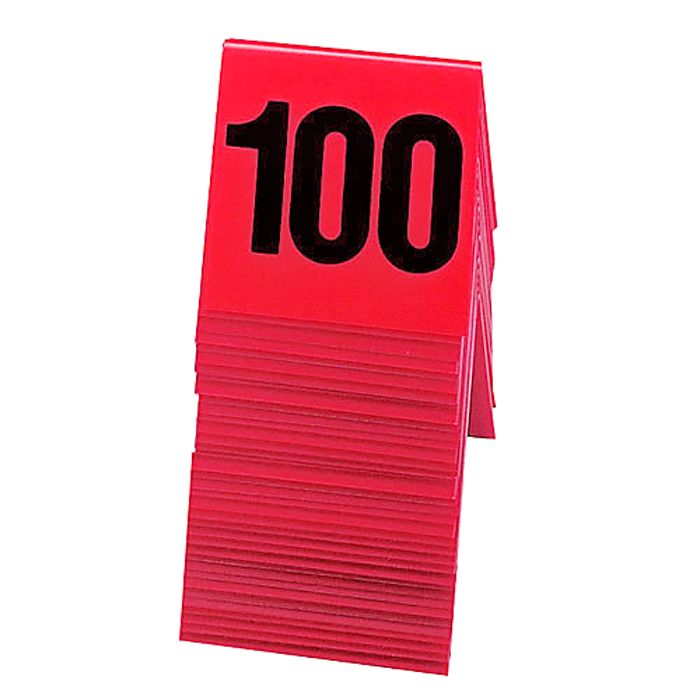 Cal-Mil&reg; 3" x 3" Table Tent (Numbers 76-100)