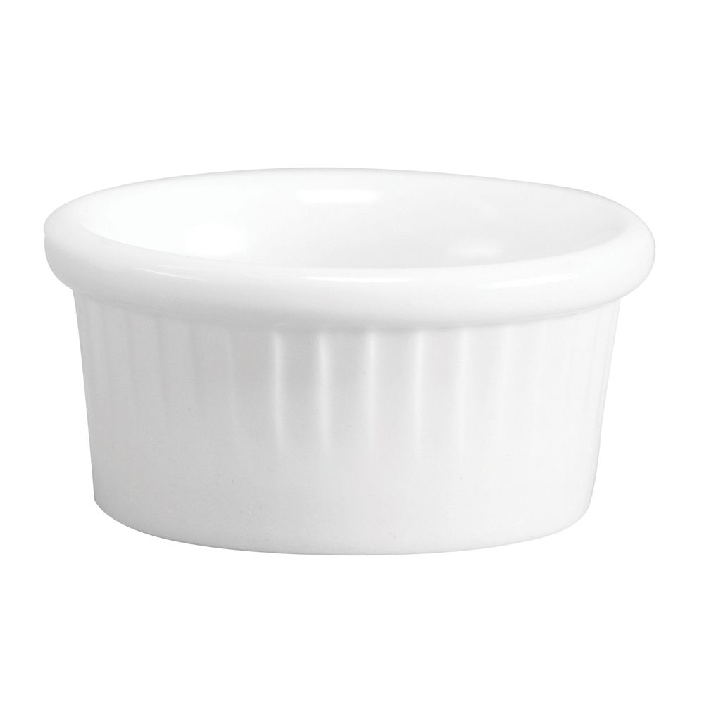Hall&reg; China PDQ ValueLine&trade; White 4 Oz. Fluted Ramekin