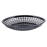 Tablecraft Black Polyethylene 11-3/4" Jumbo Oval Basket