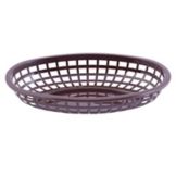 Tablecraft Brown Polyethylene 9-3/8" x 6" Oval Basket