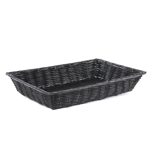 Willow Specialties 18" x 12" Black Rectangular Basket