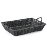 Willow Specialties 14" x 10" Black Basket With Handles
