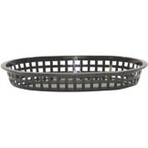 Tablecraft 10-1/2" Black Oval Chicago Platter Basket