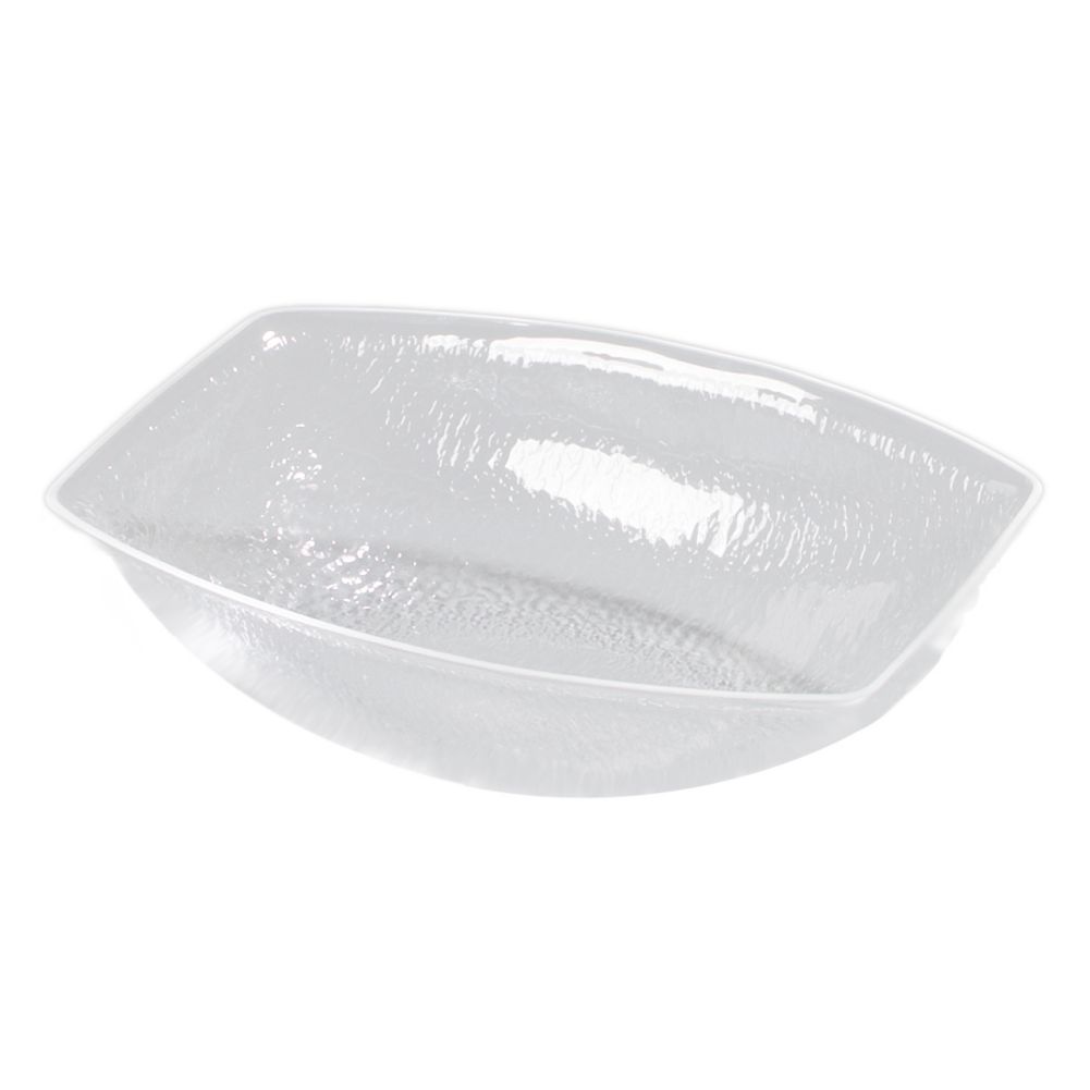 Carlisle&reg; Oval Pebbled Acrylic Bowl, Clear, 15 Qt