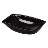 Carlisle&reg; Oval Pebbled Acrylic Bowl, Black, 11 Qt