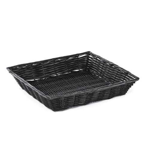 Willow Specialties 12-1/2" Square Black Poly-line Tray