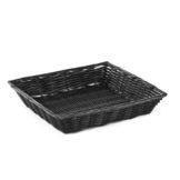 Willow Specialties 12-1/2" Square Black Poly-line Tray