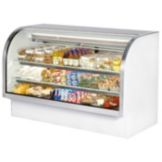 True&reg; White Curved Glass Refrigerated Deli Case, 37.1 Cubic Ft
