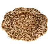 Rattan Scalloped Charger, 13" Dia