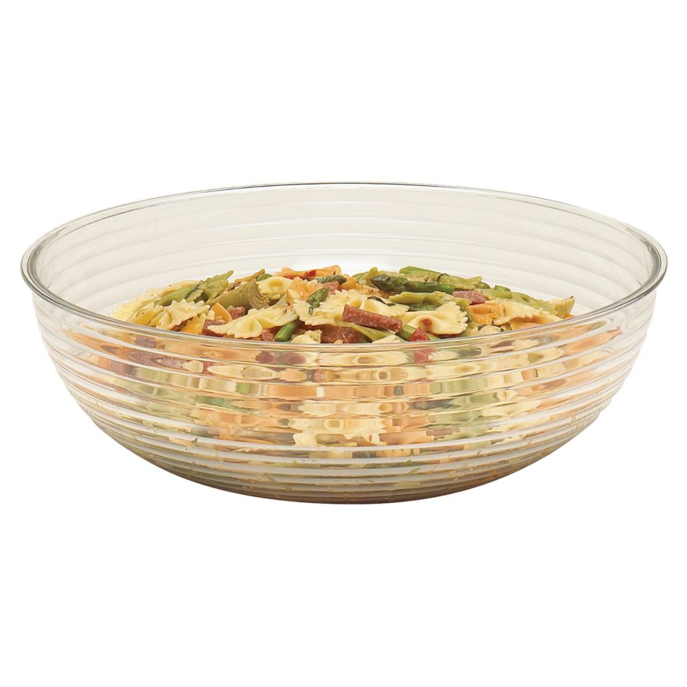 Cambro&reg; Camwear&reg; Clear 11.2 Qt. Round Ribbed Bowl
