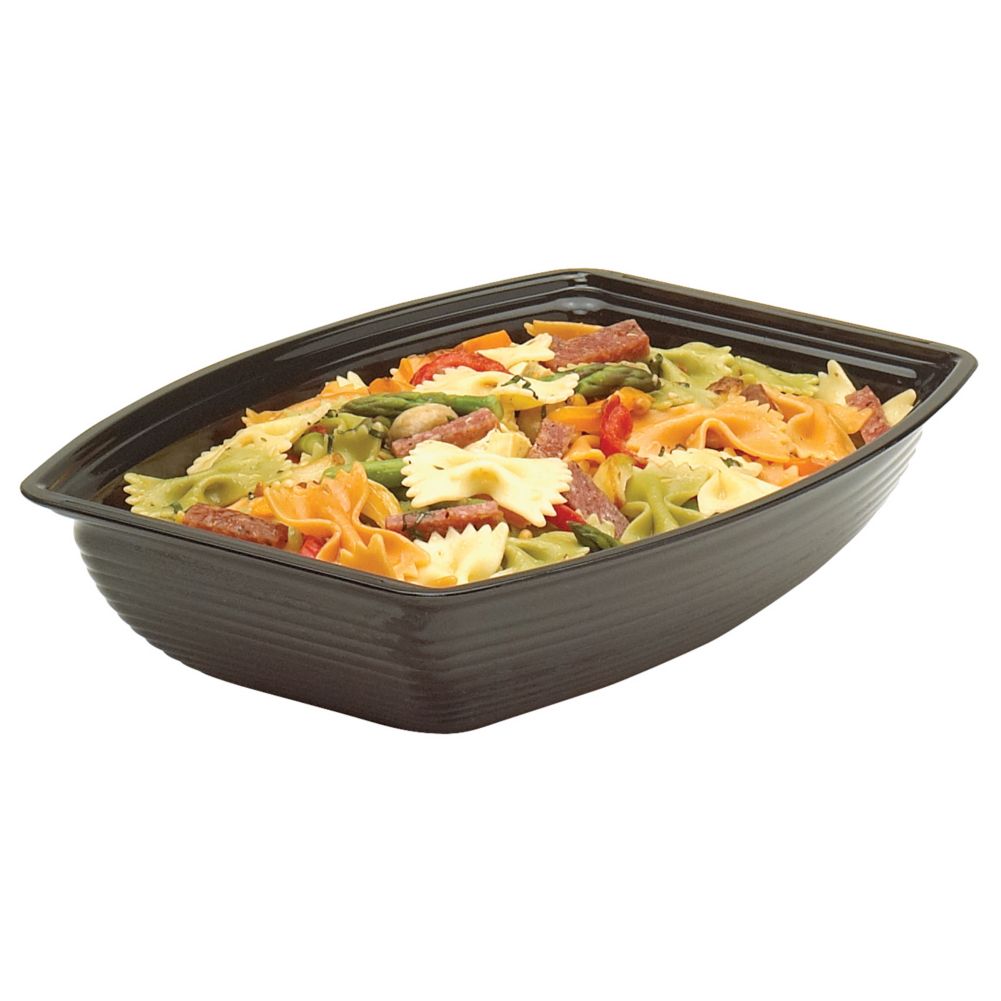 Camwear&reg; Rectangular  Black 5 Qt. Ribbed Bowl