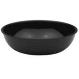 Cambro&reg; Camwear&reg; Black 3.2 Qt. Round Ribbed Bowl