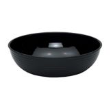 Cambro&reg; Camwear&reg; Black 20.2 Qt. Round Ribbed Bowl
