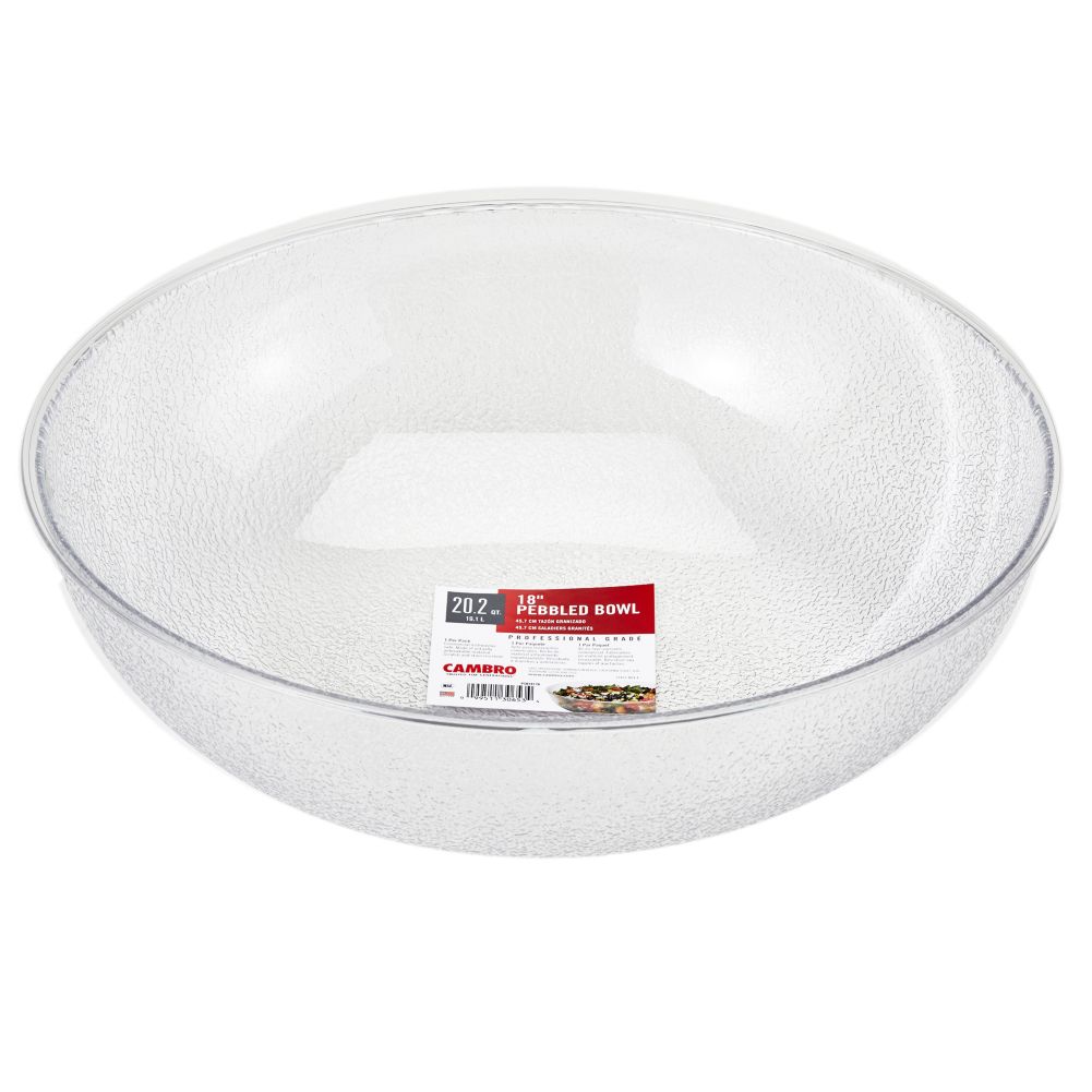 Cambro Camwear&reg; Round Bowl, Pebbled, 20.2 Qt