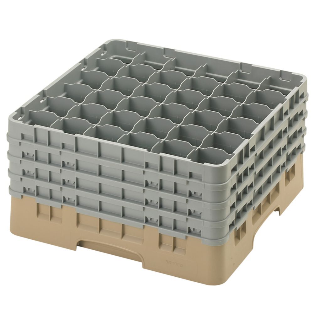 Cambro Camrack&reg; Beige Full Size 36-Compartment Glass Rack