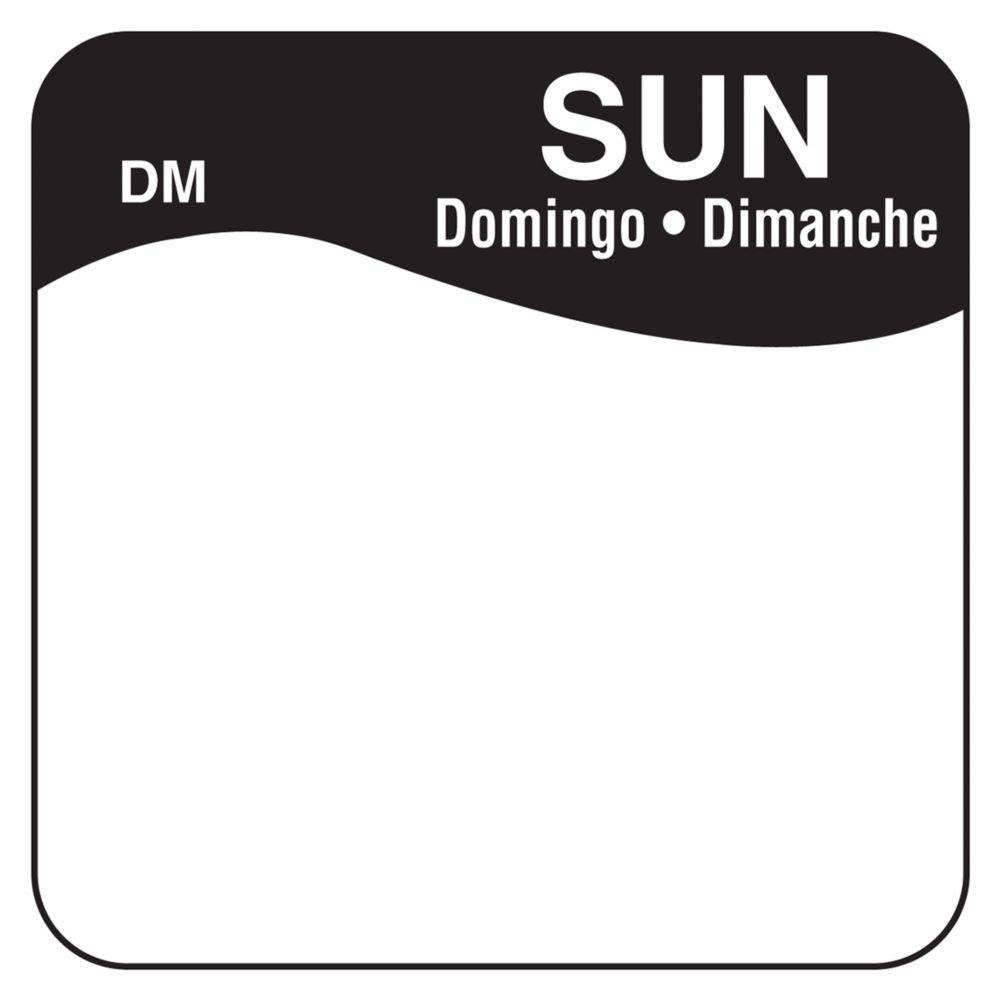 DayMark DissolveMark&trade; Blank 1" Sunday Day Square