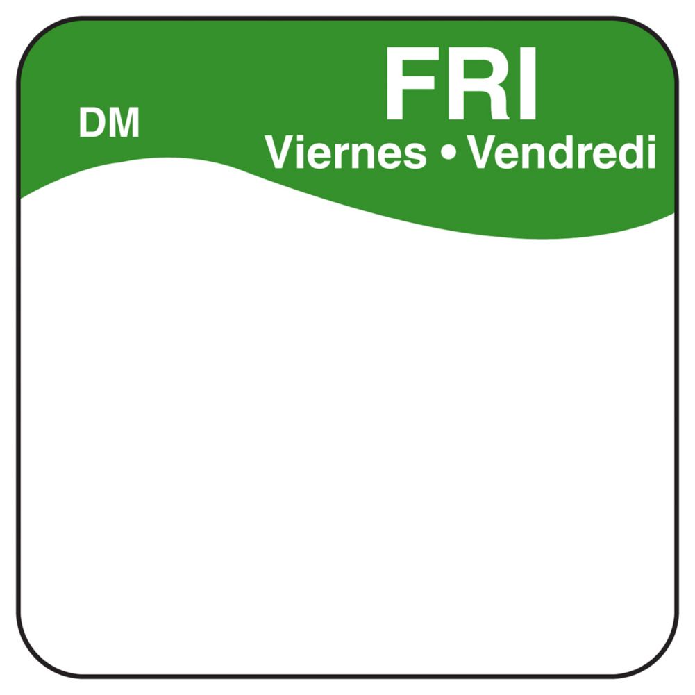 DayMark DissolveMark&trade; Blank 1" Friday Day Square