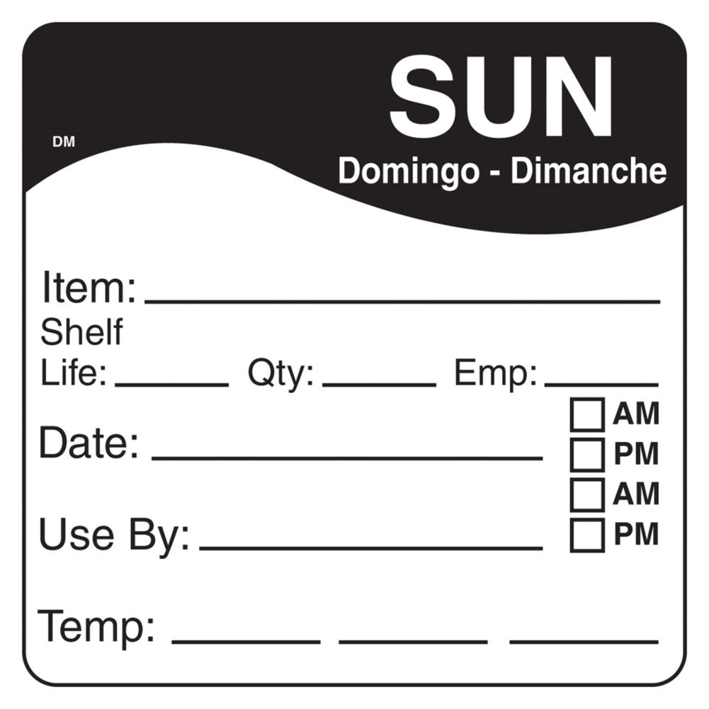 DayMark DissolveMark&trade; 2&frac12;" Sunday Day Square