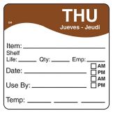 DayMark DissolveMark&trade; 2&frac12;" Thursday Day Square