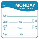 DayMark DissolveMark&trade; 2" Monday Use By Day Square