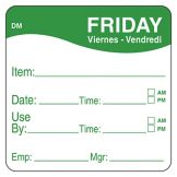 DayMark DissolveMark&trade; 2" Friday Use By Day Square