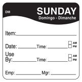 DayMark DissolveMark&trade; 2" Sunday Use By Day Square