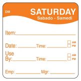 DayMark DissolveMark&trade; 2" Saturday Use By Day Square