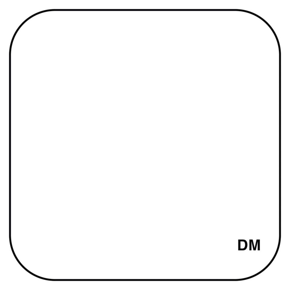 DayMark DissolveMark&trade; 1" Blank White Label