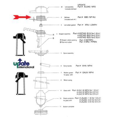 Update International Bellow for NPHI-25-BK Airpot