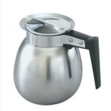 Vollrath Mirror Finish S/S Black Handle Plain 2 Qt Coffee Decanter