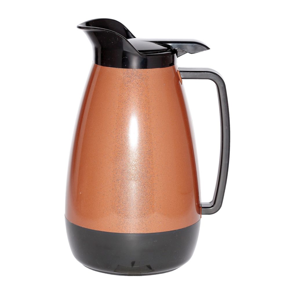 Service Ideas Thermo-Serv&reg; 2 liter Copper / Black Flip Top Server