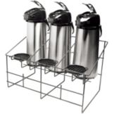 Service Ideas Black Steel Wire 3 Airpot Rack
