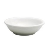 Oneida Delco Ceramicor Bright White Rolled Edge Fruit Dish 4-3/4"