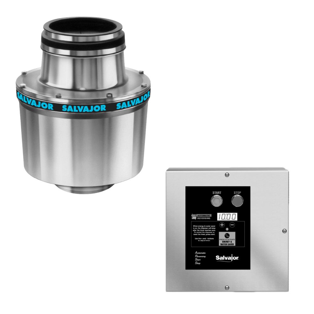 Salvajor 1.5-HP Disposer with 18" Cone Assembly and Auto Reverse