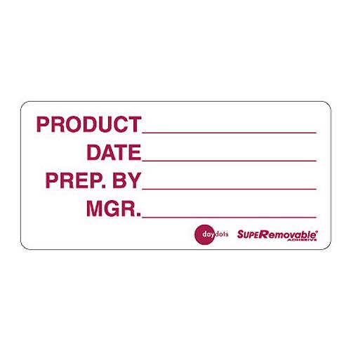 SupeRemovable 4" x 2" Product Label, Roll/500