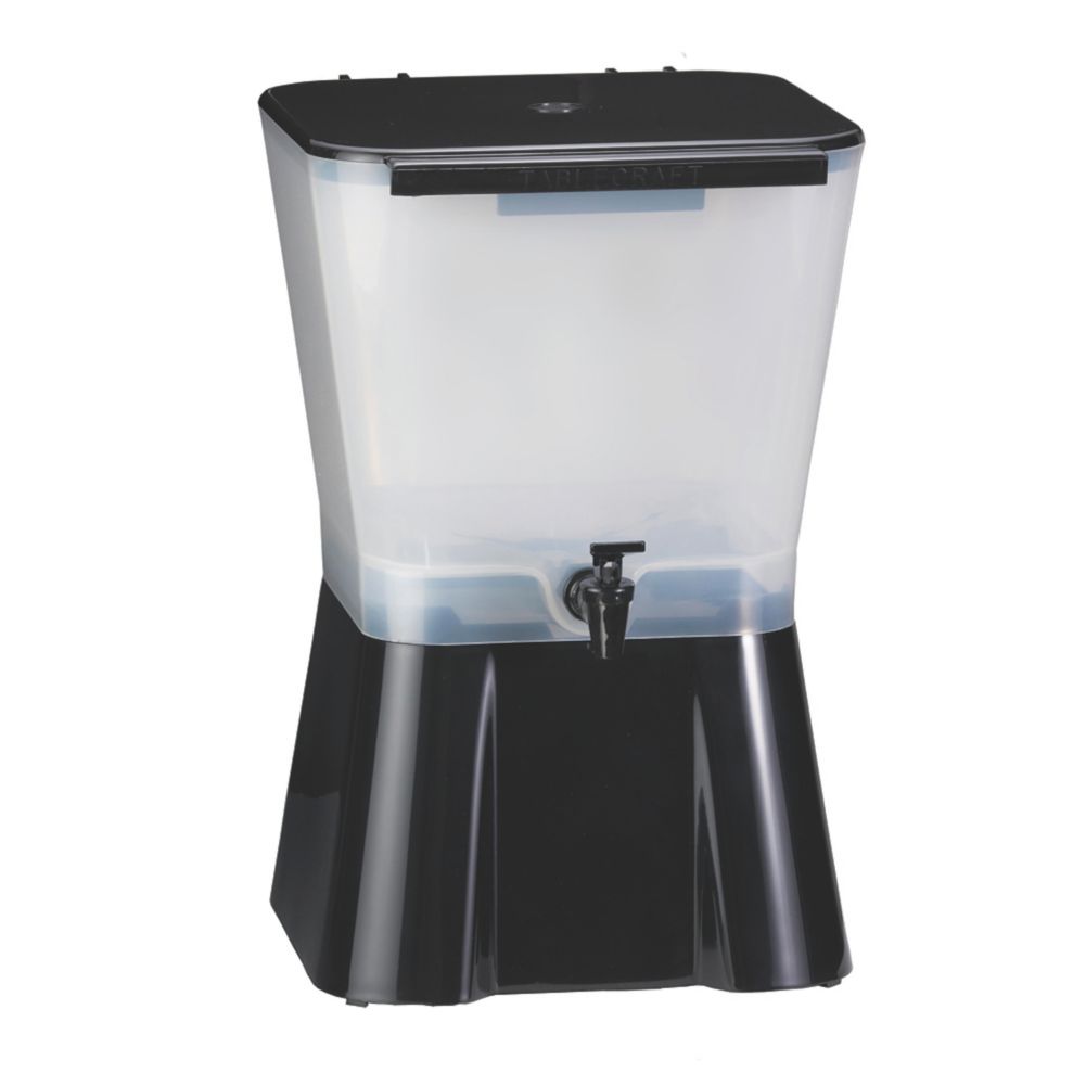 Tablecraft 3 Gal. Black & White Plastic Beverage Dispenser